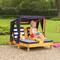KidKraft Double Chaise Lounge with Cup Holders, Honey & Navy